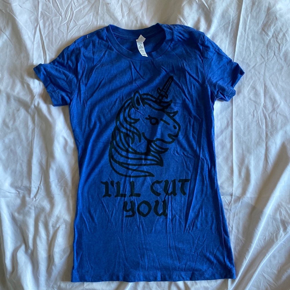 Unicorn shirt blue - I’ll cut you